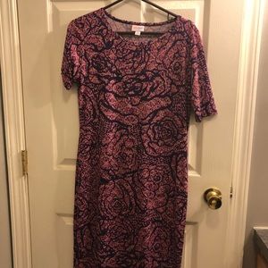Large Purple and Pink Lularoe Julia Dress 👗
